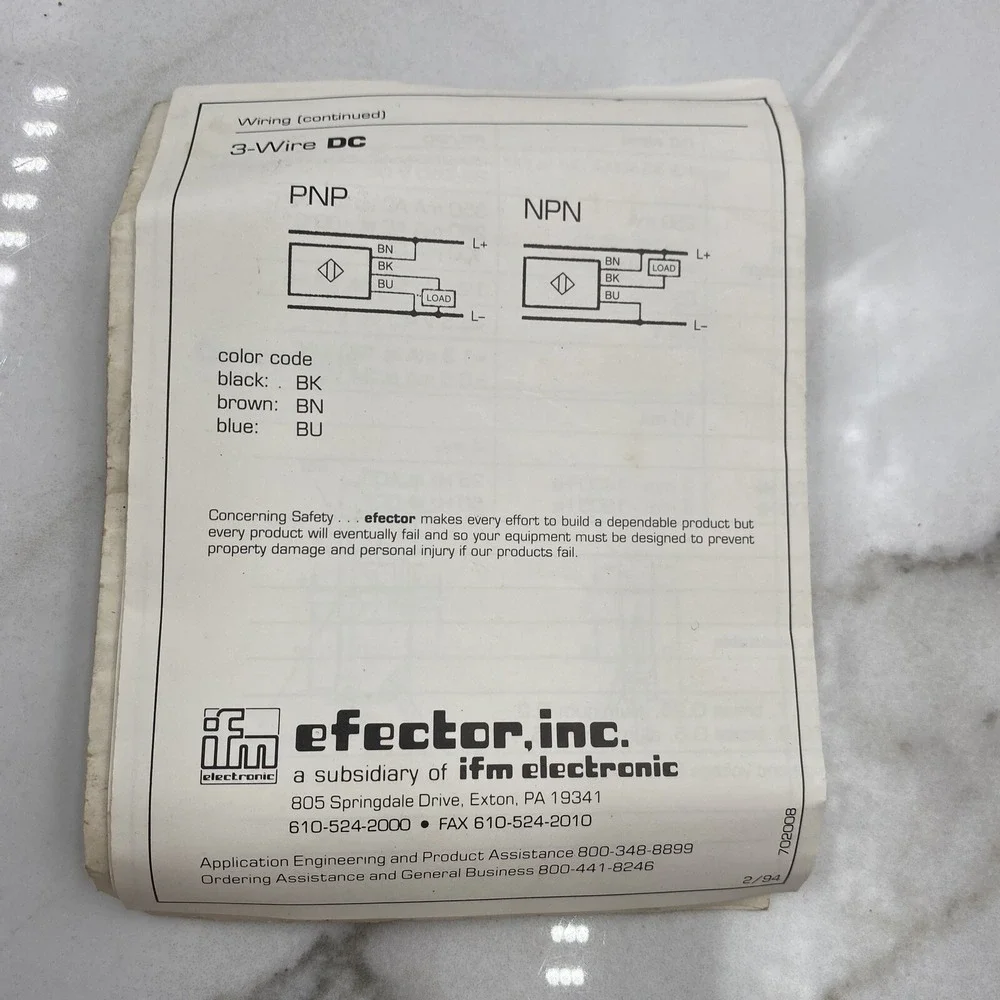 EFECTOR IN-3002-BPKG-IN5121 / IN3002BPKGIN5121 (BRAND NEW)